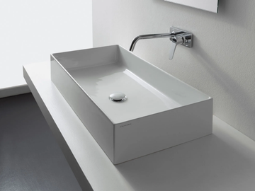 TEOREMA 2.0 - Countertop rectangular ceramic washbasin by Scarabeo Ceramiche - view 2